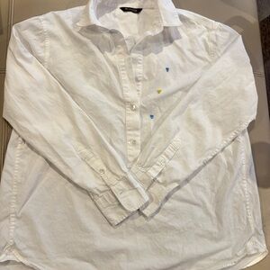 Massimo Dutti White Casual Button Down Shirt